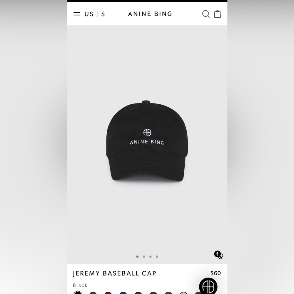 Anine Bing Classic Black Jeremy Cap